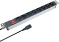 Pikkukuva 4 / 5: Lanview LVR-2MSCH-SW-C13-8, Basic, 1U, Single-phase, Horizontal, Black, 8 AC outlet(s)
