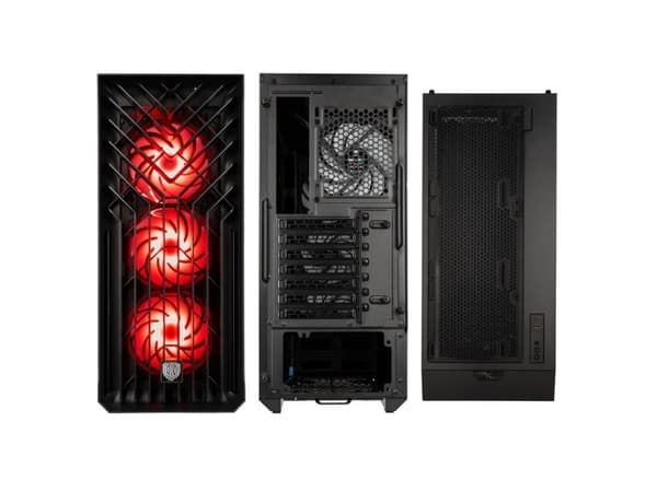 Kolink UNITY CASCADE ARGB, Midi Tower, PC, Svart, ATX, EATX, micro ATX, Mini-ITX, Stål, Härdat glas, Spela