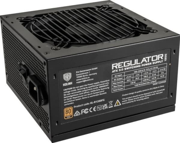 Kolink Regulator 80 PLUS Gold PSU, ATX 3.0, PCIe 5.0, modular - 1200 Watts
