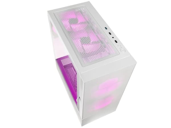 Kolink OBSERVATORY MX, Midi Tower, PC, Vit, ATX, micro ATX, Mini-ITX, Stål, Härdat glas, Spela