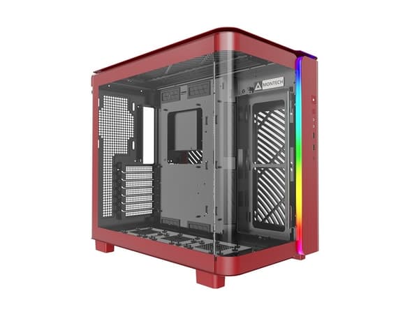 Montech KING 95 Midi-Tower, Tempered Glass, ARGB - red