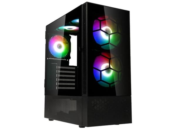 Kolink OBSERVATORY MX, Midi Tower, PC, Svart, ATX, micro ATX, Mini-ITX, Stål, Härdat glas, Spela Svart