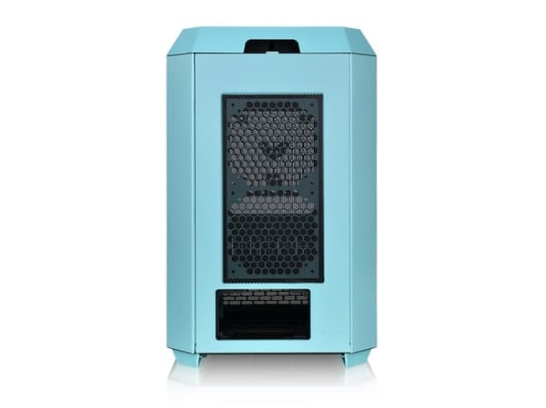Thermaltake The Tower 300 - Mikrotårn - mini ITX / micro ATX - sidepanel med vindu (herdet glass) - ingen strømforsyning (PS/2) - turkis - USB/lyd