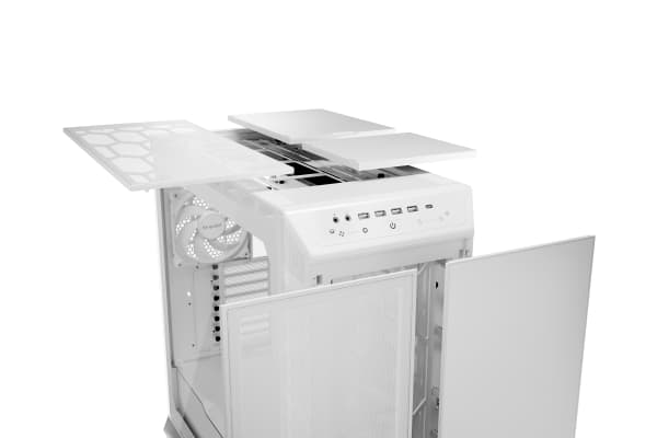 be quiet! Dark Base Pro 901 - FT - ATX - genomskinlig sidopanel (härdat glas) - ingen strömförsörjning (ATX / PS/2) - vit - USB/ljud