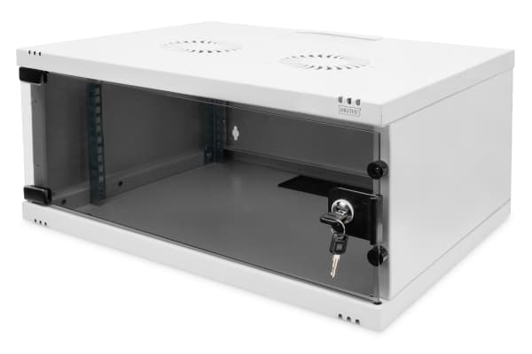 Digitus SoHo Series - Skåp - 540 x 400 mm (BxD), omonterad - väggmontering - grå, svart, RAL 7035, RAL 9005 - 4U - 19"