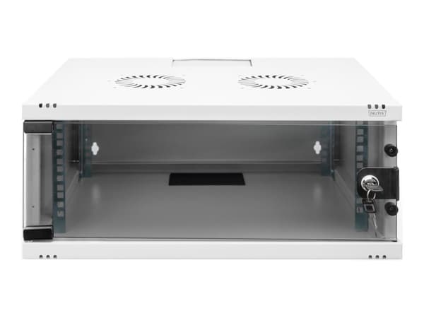Digitus SoHo Series - Skåp - 540 x 400 mm (BxD), omonterad - väggmontering - grå, svart, RAL 7035, RAL 9005 - 4U - 19"