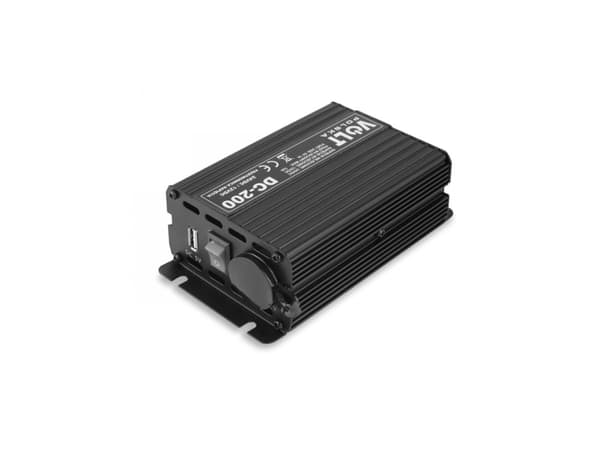 VOLT DC/DC 24/12V DC 200 OMVANDLARE UTTAG + USB