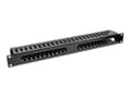 Pikkukuva 3 / 5: Organizer Qoltec Stalowy organizer kabli do szaf RACK 19" 24 porty 1U - czarny