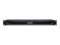 Pikkukuva 5 / 5: Organizer Qoltec Stalowy organizer kabli do szaf RACK 19" 24 porty 1U - czarny