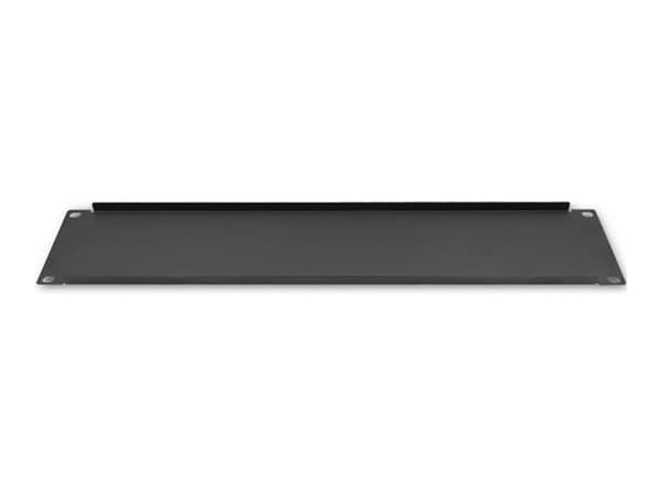 Qoltec - Rackblankningspanel - solid stål - svart - 2U - 19"