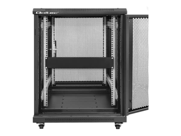 Qoltec - Rackblankningspanel - solid stål - svart - 2U - 19"