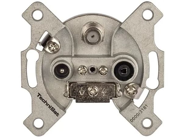 TechniSat TechniPro RV 600-10 - Ytmonterat uttag - väggmontering - F-kontakt, IEC-kontakt x2