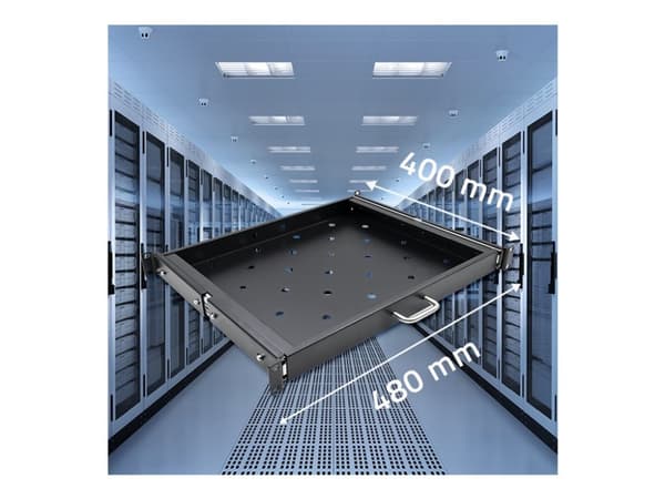 Qoltec Su laikikliu hylle for RACK skap | 600x600 | uttrekkbar
