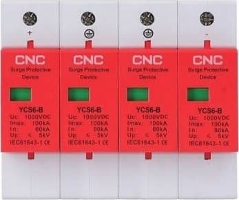 CNC DC overspenningsavleder, 4P, klasse B, 60-1000kA, 1000VDC