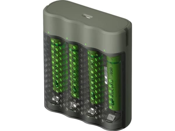 GP Batteries M451/100AAAHCE-2WB4, Nikkelmetallhydrid (NiMH), AAA, 4 stykker, Batterier medfølger