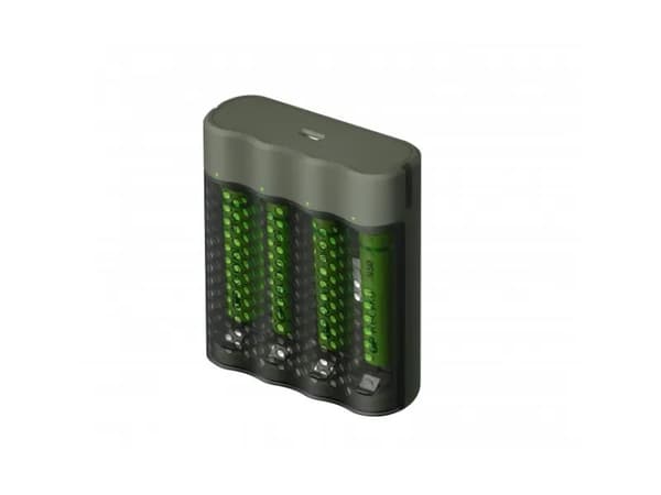GP Batteries M451/100AAAHCE-2WB4, Nikkelmetallhydrid (NiMH), AAA, 4 stykker, Batterier medfølger