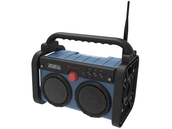Soundmaster DAB85BL, kannettava, DAB+, FM, 10 W, musta, sininen, yksivärinen, pyörivä