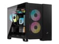 Miniatyrbild 1 av 5: CORSAIR 2500D AIRFLOW - Mid tower - micro ATX - genomskinlig sidopanel (härdat glas) - ingen strömförsörjning (ATX) - svart - USB/ljud
