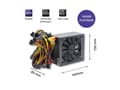 Miniatyrbilde 4 av 5: Qoltec Monolith - Strømforsyning (intern) - efficient - ATX12V / EPS12V - 80 PLUS Platinum - AC 180-240 V - 1650 watt - svart