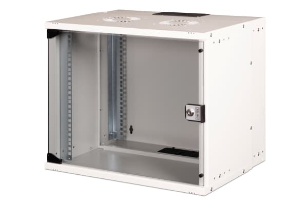 Digitus SOHO PRO Series - Rack skåp - väggmontering - RAL 7035, ljusgrå - 9U - 19"