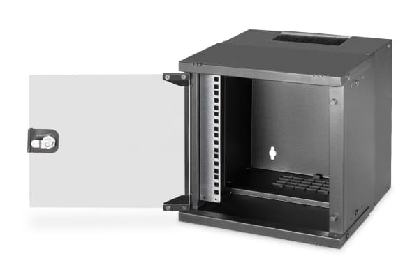 Digitus SOHO PRO Series - Rack skåp - väggmontering - RAL 9005, svart - 6U - 10"
