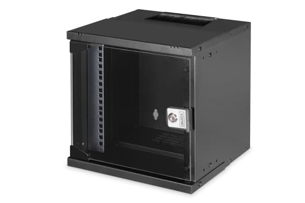 Digitus SOHO PRO Series - Rack skåp - väggmontering - RAL 9005, svart - 6U - 10"