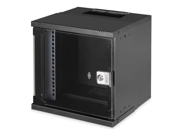 Digitus SOHO PRO Series - Rack skåp - väggmontering - RAL 9005, svart - 6U - 10"