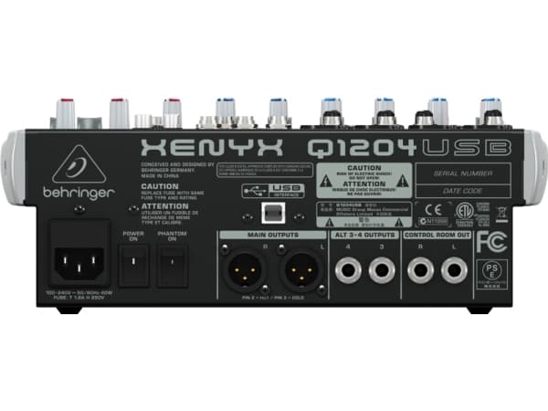 Behringer Q1204USB, 12 kanaler
