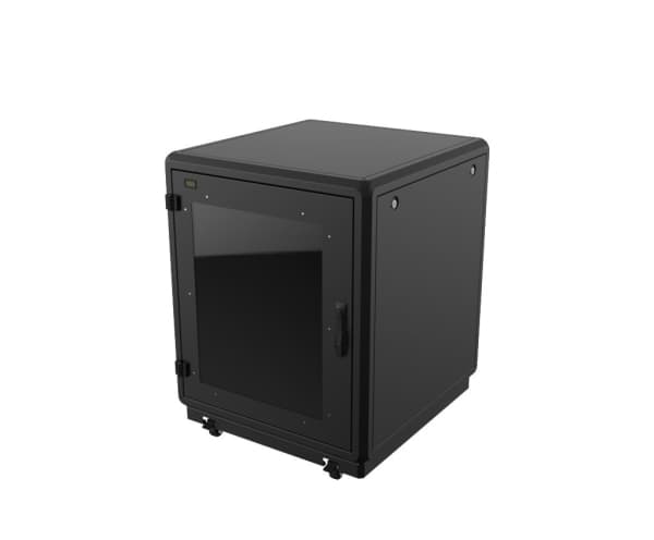 Lanview by Logon - Telinekaappi - 750 x 1000 mm, äänieristys - vapaasti seisova - musta - 16U - 19"