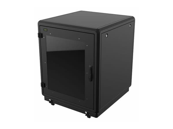 Lanview by Logon - Telinekaappi - 750 x 1000 mm, äänieristys - vapaasti seisova - musta - 16U - 19"