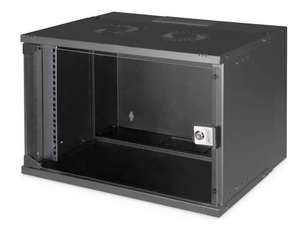 Digitus SOHO PRO Series - Rack skåp - väggmontering - RAL 9005, svart - 7U - 19"