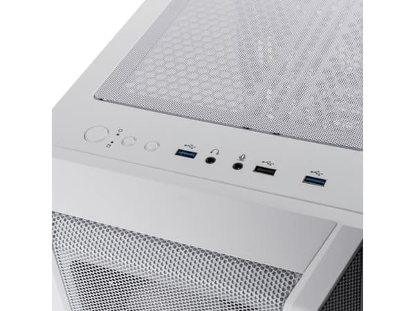 Kolink Citadel Mesh RGB, Micro Tower, PC, Hvit, Micro ATX, Mini-ITX, Netting, Plast, Stål, Herdet glass, Spilling