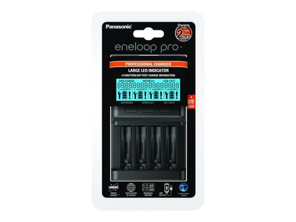 Panasonic eneloop BQ-CC65E - Akkulaturi - 4 x akkulaturi - 1 A (USB)