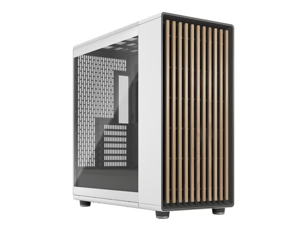 Fractal Design North XL - Tower - utvidet ATX (E-ATX) - sidepanel med vindu (herdet glass) - ingen strømforsyning (ATX) - kritthvit - USB/Audio/Mic