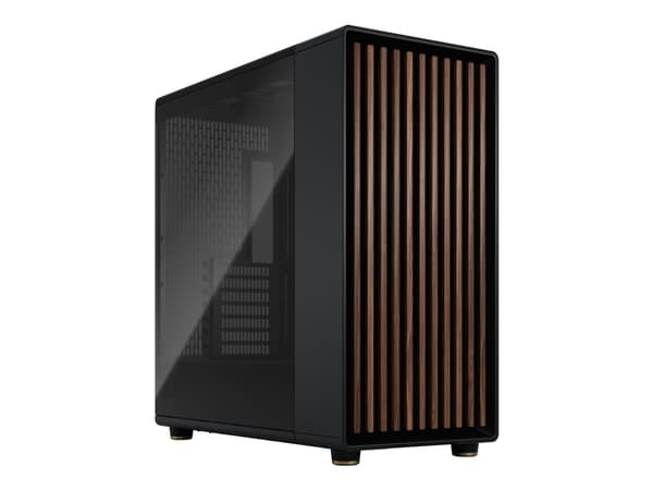 Fractal Design North XL - torni - laajennettu ATX - sivupaneeli ikkunalla (karkaistu lasi) - ei virtalähdettä (ATX) - hiilenmusta - USB/ääni/mikrofon musta, Puuhiili