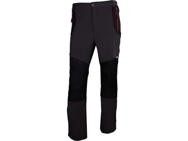 VIZWELL ROB.SOFTSHELL PANTY Gråmelerad XXXL VWJK398/XXXL VIZWELL