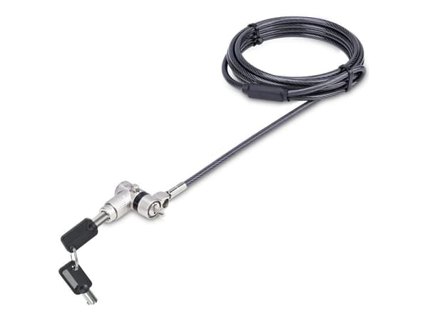 StarTech.com Universal Laptop Lock 6.6ft (2m), säkerhetskabel för bärbar dator kompatibel med Noble Wedge/Nano/K-Slot; nyckellös kombinationslåsnings