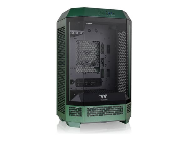 Thermaltake The Tower 300 - Mikrotårn - mini ITX / micro ATX - sidepanel med vindu (herdet glass) - ingen strømforsyning - kappløpsgrønn - USB/lyd Grønn