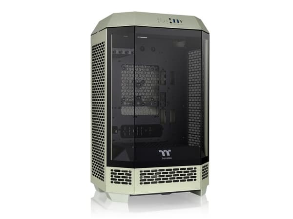 Thermaltake The Tower 300 - Mikrotårn - mini ITX / micro ATX - sidepanel med vindu (herdet glass) - ingen strømforsyning - matcha-grønn - USB/lyd