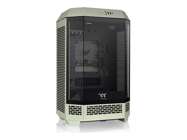 Thermaltake The Tower 300 - Mikrotårn - mini ITX / micro ATX - sidepanel med vindu (herdet glass) - ingen strømforsyning - matcha-grønn - USB/lyd Grønn