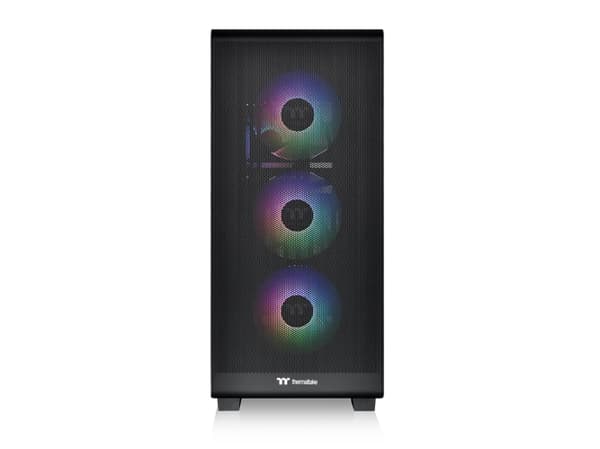 Thermaltake S Series S250 TG ARGB - Mid tower - utökad ATX - genomskinlig sidopanel (härdat glas) - ingen strömförsörjning (ATX) - svart - USB/ljud