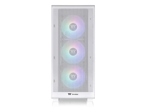 Thermaltake S Series S250 TG ARGB Snow - Mid tower - utökad ATX - genomskinlig sidopanel (härdat glas) - ingen strömförsörjning (ATX) - vit - USB/lju