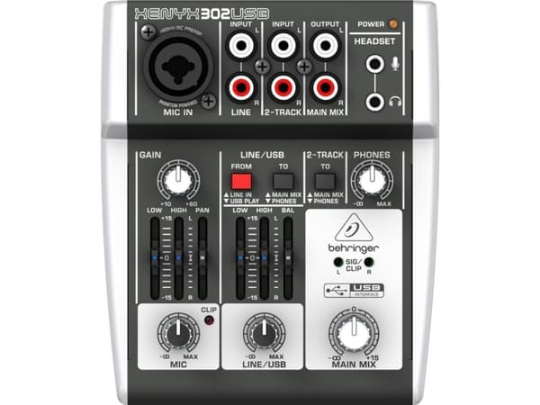 Behringer X302USB, 5 kanaler