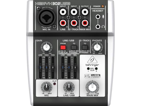 Behringer X302USB, 5 kanaler
