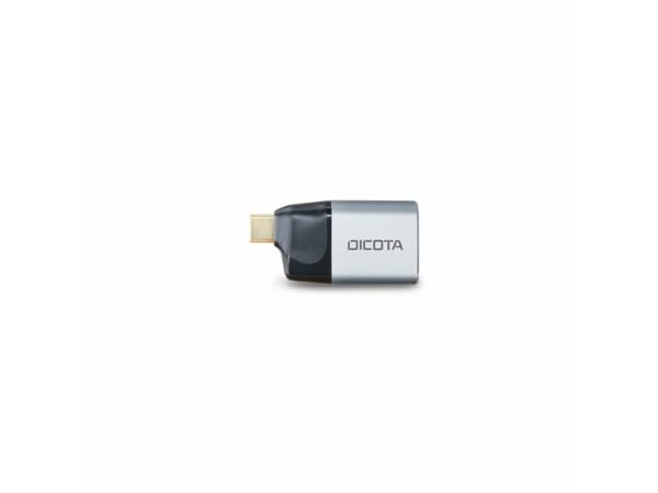 DICOTA - Video adapter - 24 pin USB-C (hann) til DisplayPort (hunn) - USB Power Delivery (100 W) - sølv