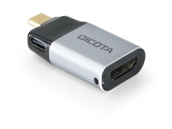 DICOTA D32046, USB Type-C, USB Type-C, mini DisplayPort, Handstik, musta, hopea, 40,8 mm, 11,5 mm musta, Hopea
