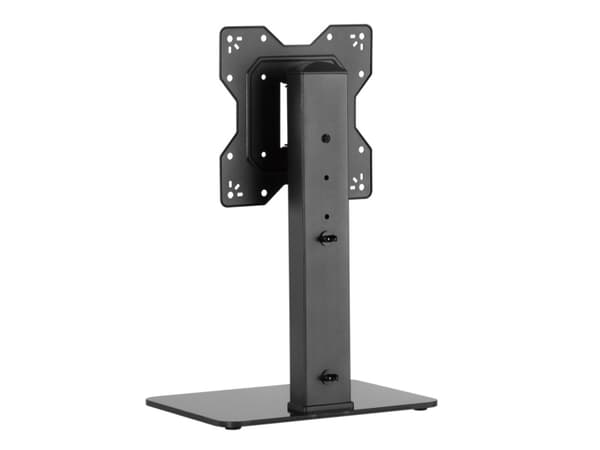 TECHly DESK 100 - Ställ - för LCD display / curved LCD display / monitor - stål, härdat glas - svart - skärmstorlek: 23"-43" - skrivbord