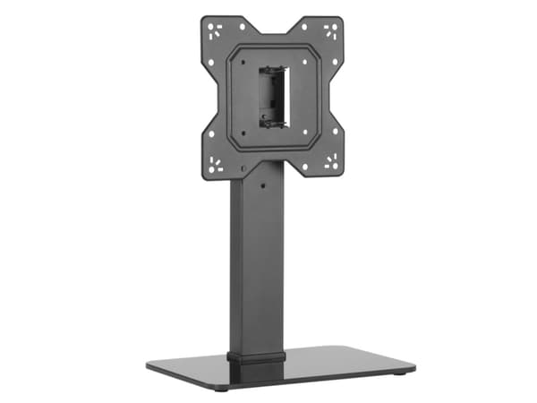 TECHly DESK 100 - Ställ - för LCD display / curved LCD display / monitor - stål, härdat glas - svart - skärmstorlek: 23"-43" - skrivbord
