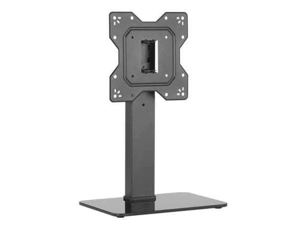 TECHly DESK 100 - Stativ - for LCD display / curved LCD display / monitor - stål, herdet glass - svart - skjermstørrelse: 23"-43" - skrivebord Sort