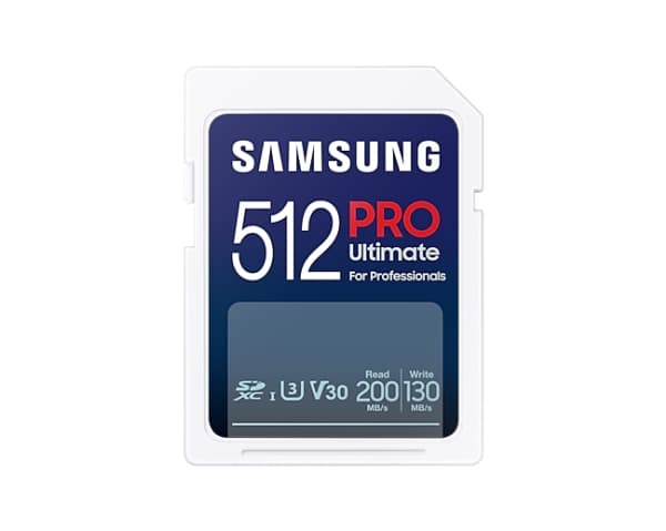 Samsung PRO Ultimate MB-SY512SB - Flash-minneskort - 512 GB - Video Class V30 / UHS-I U3 - SDXC UHS-I - vit